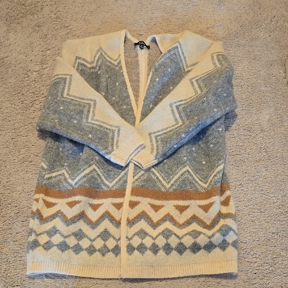Patterned Cardigan Sweater - image 1